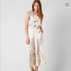 White floral Free People jumpsuit